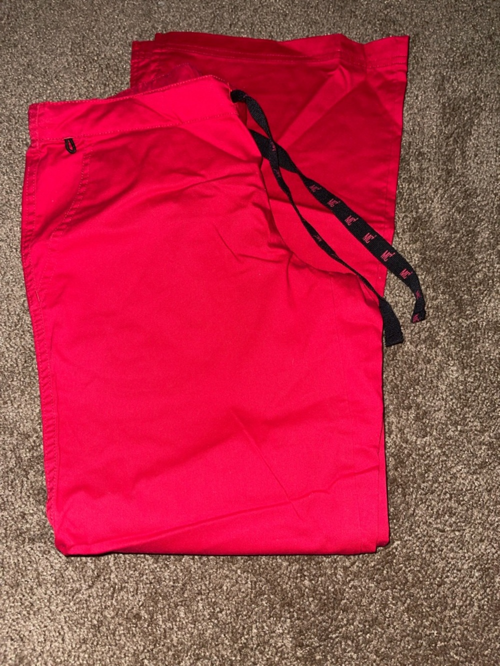 Bright Hot Pink Scrub Pants with Drawstring